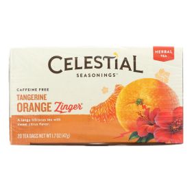 Celestial Seasonings Herb Tea Tangerine Orange Zinger - 20 Tea Bags - Case Of 6