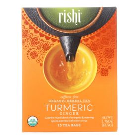 Rishi Tea Bag - Turmeric Ginger - Case Of 6 - 15 Bags