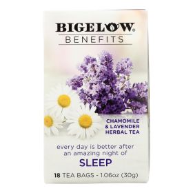 Bigelow Tea Tea - Chamomile Lavender - Sleep - Case Of 6 - 18 Bag