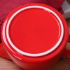 Large Porcelain Teapot Red 900ml (3-4 cups) Stainless Steel Lid and Extra-Fine Infuser Stylish Teapot to Brew Loose Leaf Tea