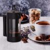 Mini French Press Coffee Maker 12 oz , Small Camping French Coffee Press Glass 350ml, Tea and Frothed Milk Presses, 100% BPA Free Prensa Francesa, Rus