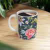 Navy Floral Coffee Tea Mug