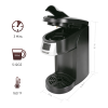 Single Serve Coffee Maker KCUP Pod Coffee Brewer, CHULUX Upgrade Single Cup Coffee Machine Fast Brewing, All in One Simply Coffee Maker for K CUP Grou