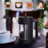 Mini French Press Coffee Maker 12 oz , Small Camping French Coffee Press Glass 350ml, Tea and Frothed Milk Presses, 100% BPA Free Prensa Francesa, Rus