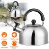 Camping Kitchen Office Use Stainless Steel Whistling Tea Kettle