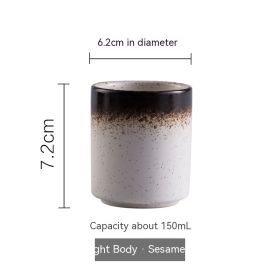 Japanese-style Ceramic Cup And Japanese-style Water Cup (Option: Sesame Straight Tube-101 200ml)