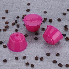 Coffee Capsule Filter PlasticFilled Stainless Steel (Option: Rose Red-Below 50mL)