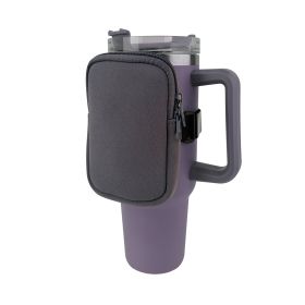 New Neoprene Cup Body Bag 40oz Water Cup Out Portable Small Bag Cow Multi-functional Key And COIN Case (Option: dark gray)