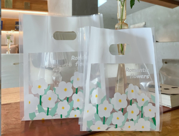 Transparent Thickened Plastic Bag Handbag (Option: Medium-Medium Pack Of 50-8)