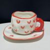 Hand-painted White Clouds Coffee Set Hand-pinching Irregular