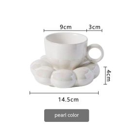 Mug Ceramic Cute Flowers Girl Heart (Option: Pearl White-200ml)