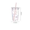 Straw Large Capacity Glass Cup