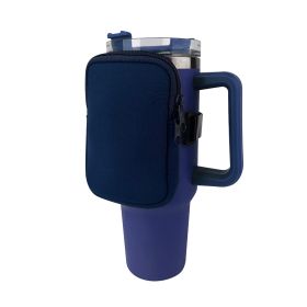 New Neoprene Cup Body Bag 40oz Water Cup Out Portable Small Bag Cow Multi-functional Key And COIN Case (Option: Denim Blue)