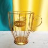 Iron Wire Coffee Capsule Storage Basket Straight Edge Cup Shape