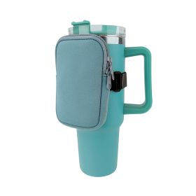 New Neoprene Cup Body Bag 40oz Water Cup Out Portable Small Bag Cow Multi-functional Key And COIN Case (Option: Sky Blue)