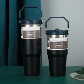 Portable Portable Cup Large Capacity (Option: Black Single Drink-600 Ml)