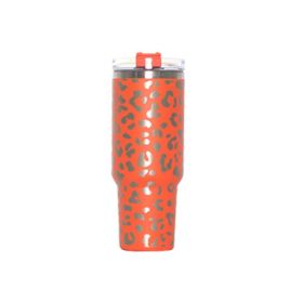 304 Stainless Steel Vacuum Cup Second Generation 40oz Cup (Option: Laser Leopard Print Orange-40oz)