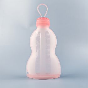 Portable Graduated Silicone Breast Milk Bag For Storage And Preservation (Option: 250ml Pink)