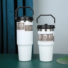 Portable Portable Cup Large Capacity (Option: White Single Drink-600 Ml)