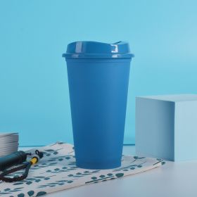 Creative Heat Change Plastic Cup (Option: Blue-401to500ml)