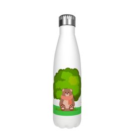 Cartoon Cute Stainless Steel Cup Large Volume Bottle Bowling Cup (Option: Bear-500ml)