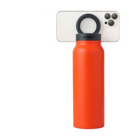 Magnetic Insulated Cup Stainless Steel Sports (Option: Vitality Orange)