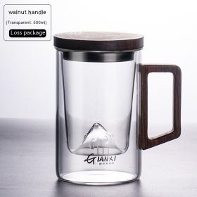 Office Tea Water Separation High Borosilicate Glasses (Option: Transparent-500ML)