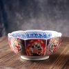 Japanese Ceramic Soup Plate Court Painting Retro Nostalgia