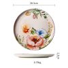 French Underglaze Ceramic Dinner Plate Dim Sum Tray