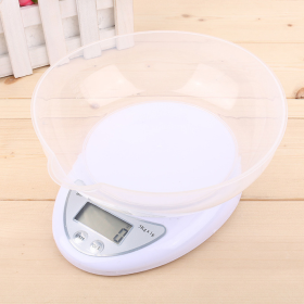 5kg/1g LED Electronic Scales Postal Food Coffee Balance Measuring Weight Portable Digital Baking Scale Kitchen Accessories Tools (Color: With tray, Load Bearing: 5Kg)