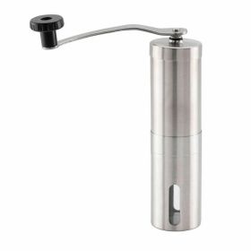 Portable Home Manual Coffee Grinder Stainless Steel with Ceramic Burr Bean Mill (Color: Stainless Steel, Type: Coffee Grinder)