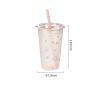 Straw Large Capacity Glass Cup