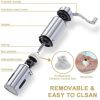 Portable Home Manual Coffee Grinder Stainless Steel with Ceramic Burr Bean Mill