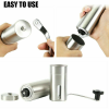 Portable Home Manual Coffee Grinder Stainless Steel with Ceramic Burr Bean Mill