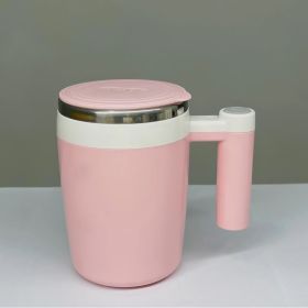 Rechargeable Blending Cup Magnetic Force Automatic Mixing Coffee Cup (Option: Rechargeable Pink-400ml)