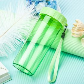 Portable And Leak Proof Plastic Cup Creativity (Option: Apple Green 430ML)