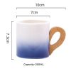 European Creative Bamboo Handle Cup Good-looking Gift Breakfast Milk Coffee Cup